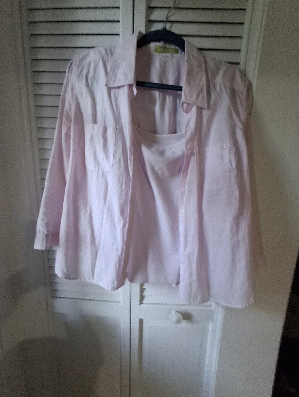 Light Pink Two-Piece Shirt Set